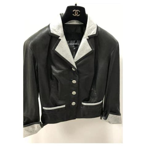 veste chanel cuir